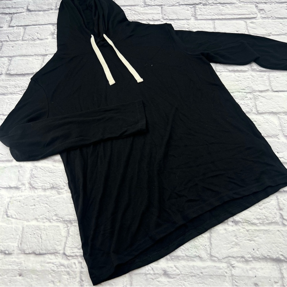 ZYIA Active Black Lounge Boyfriend Hoodie Womans Small Activewear Top